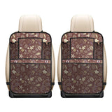 Coffee bean flower pattern Car Seat Back Organizer