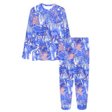 white bengal tigers pattern Women's All Over Print Pajama Set
