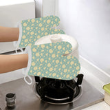 Tea pots Pattern Print Design 02 Heat Resistant Oven Mitts