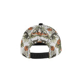 Monkey red hibiscus flower palm leaves floral patt All Over Print Snapback Cap