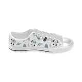 Hand drawn space elements space rocket star planet Men's Low Top Shoes White
