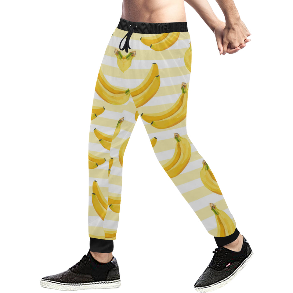 Banana pattern blackground Unisex Casual Sweatpants
