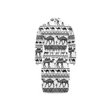 Camel polynesian tribal pattern Men's Long Sleeve Belted Night Robe