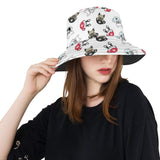 French bulldog cup paw pattern Unisex Bucket Hat
