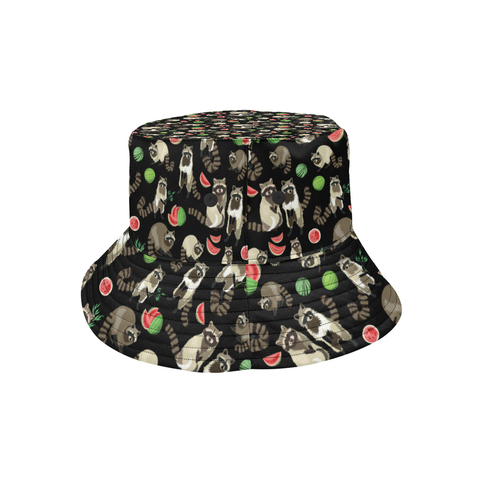 Raccoon watermelon pattern Unisex Bucket Hat