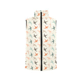 Swallow Pattern Print Design 02 Women's Padded Vest