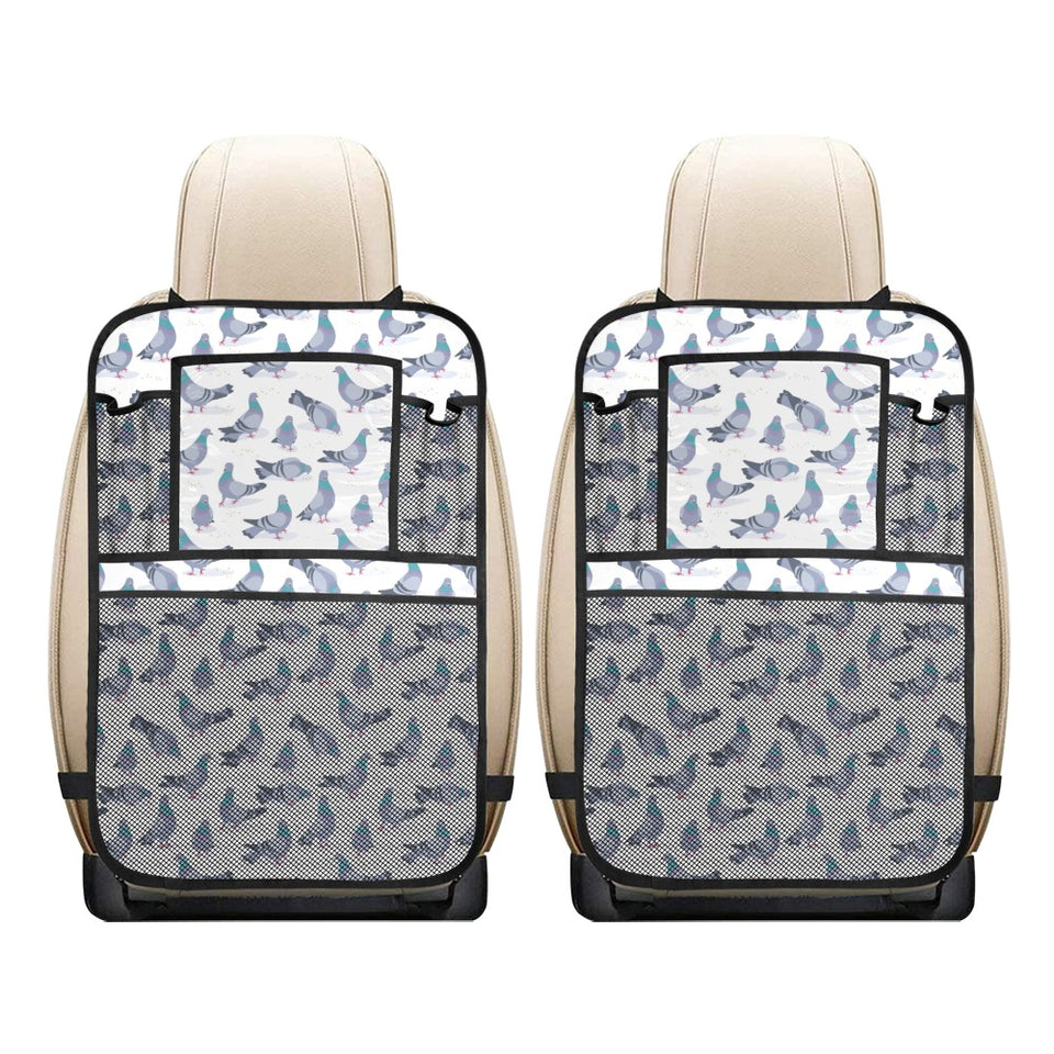 Pigeon Pattern Print Design 03 Car Seat Back Organizer