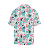 Toucan tropical flower leave pattern Men's All Over Print Hawaiian Shirt