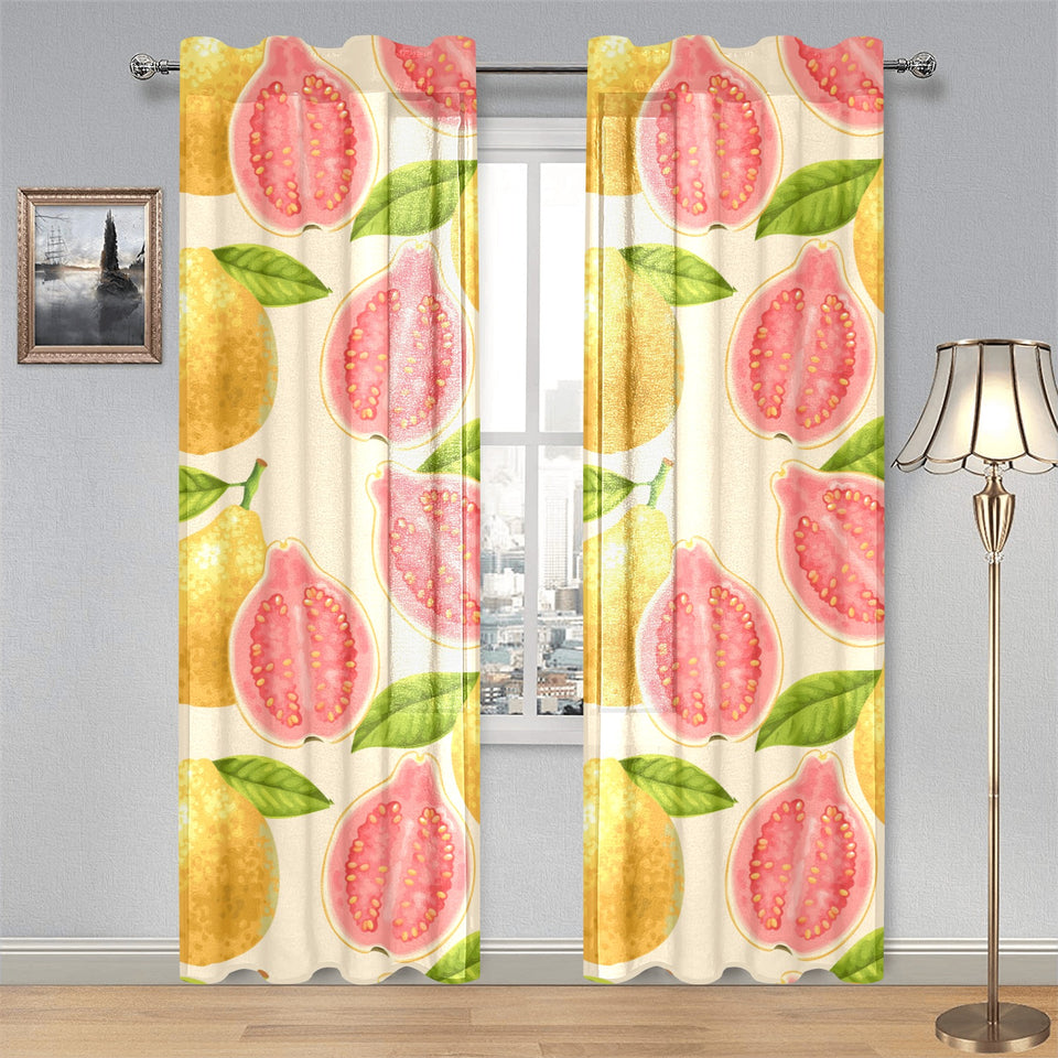 Beautiful guava pattern Gauze Curtain