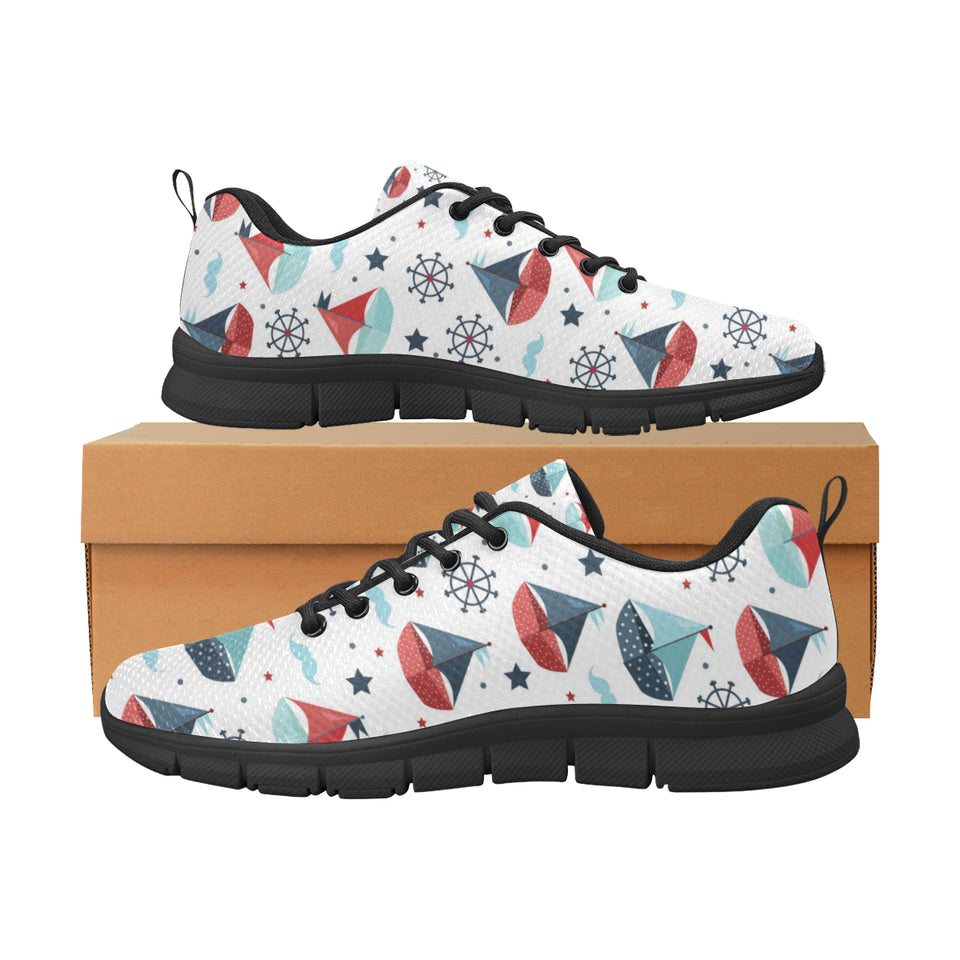 Cute color paper sailboat pattern Men's Sneaker Shoes