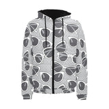 Sun Glasses Pattern Print Design 04 Men's Padded Hooded Jacket