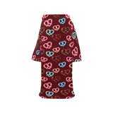 Pretzels Pattern Print Design 05 Blanket Robe with Sleeves