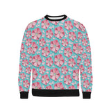 3D sakura cherry blossom pattern Men's Crew Neck Sweatshirt