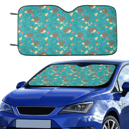 Hedgehog Pattern Print Design 01 Car Sun Shade
