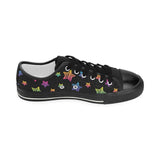 Colorful star pattern Kids' Boys' Girls' Low Top Canvas Shoes Black