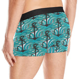 Anchor nautical green background Men's All Over Print Boxer Briefs Men's Underwear