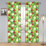 Ladybug Pattern Print Design 01 Gauze Curtain