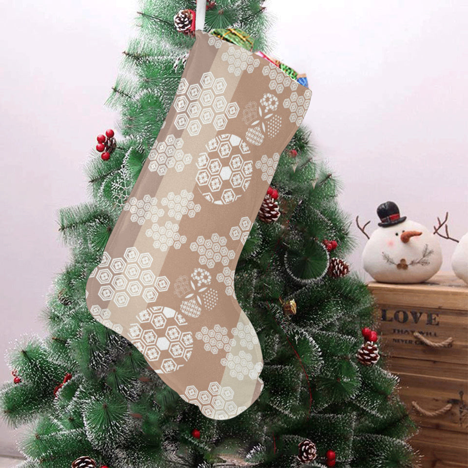 Beautiful hexagon japanese pattern Christmas Stocking