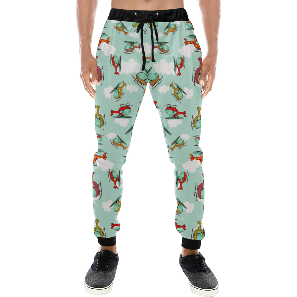 Helicopter design pattern Unisex Casual Sweatpants