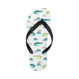 watercolor crocodile pattern Unisex Flip Flops