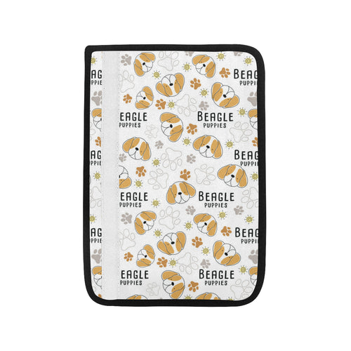 Cute beagle dog pattern background Car Seat Belt Cover