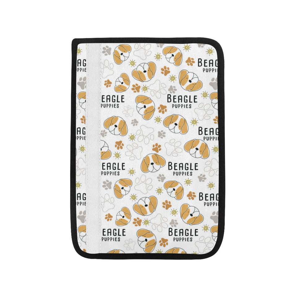 Cute beagle dog pattern background Car Seat Belt Cover