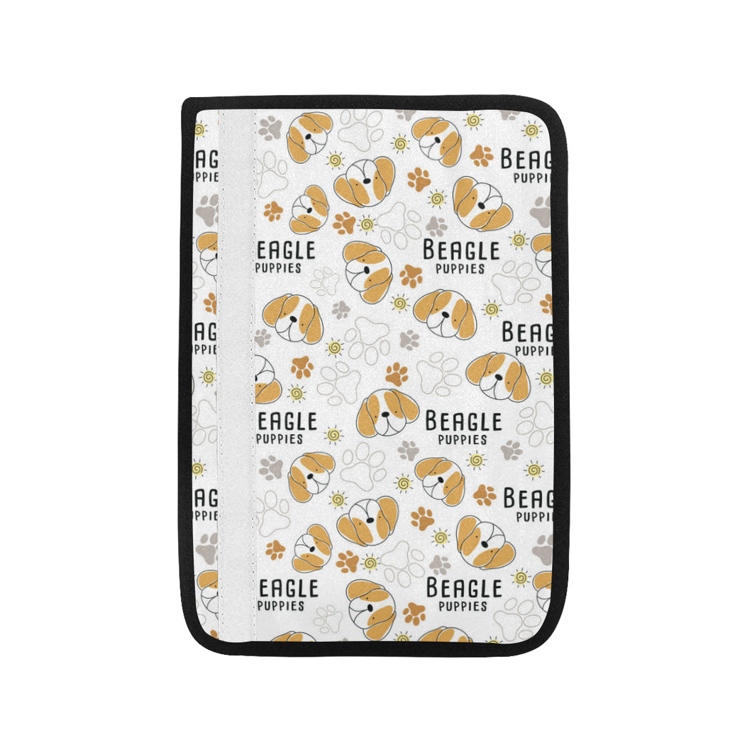 Cute beagle dog pattern background Car Seat Belt Cover