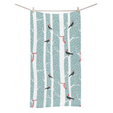 Crows christmas hat scarf Bath Towel