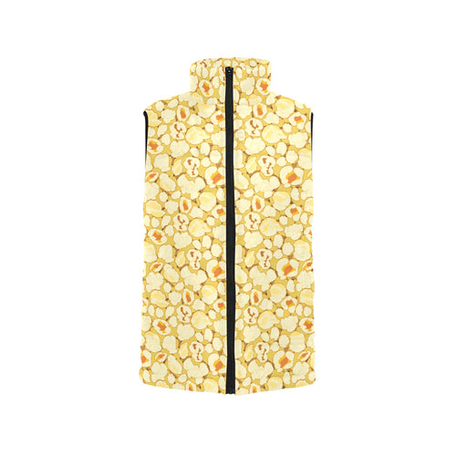 Popcorn Pattern Print Design 04 Women's Padded Vest