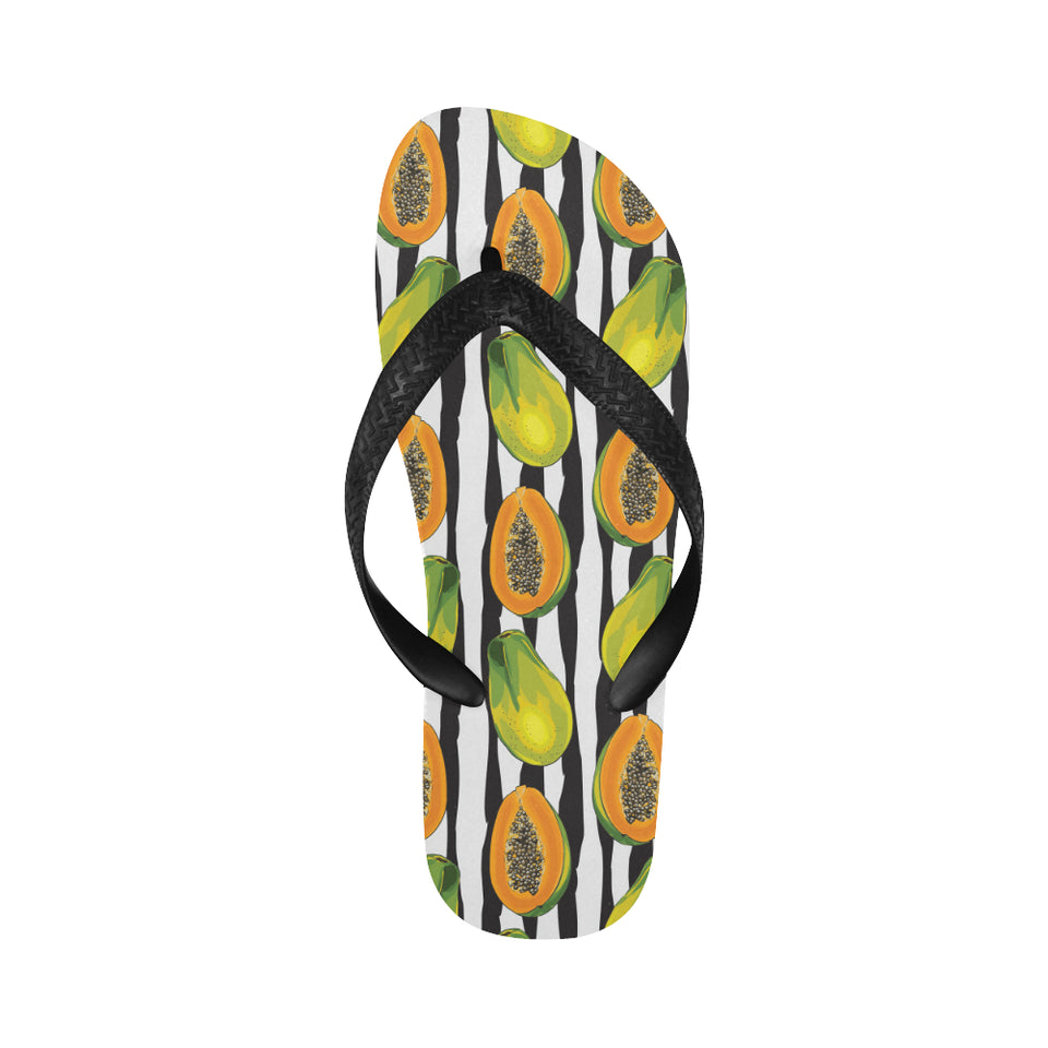 papaya design pattern Unisex Flip Flops