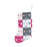 Teddy Bear Pattern Print Design 03 Christmas Stocking