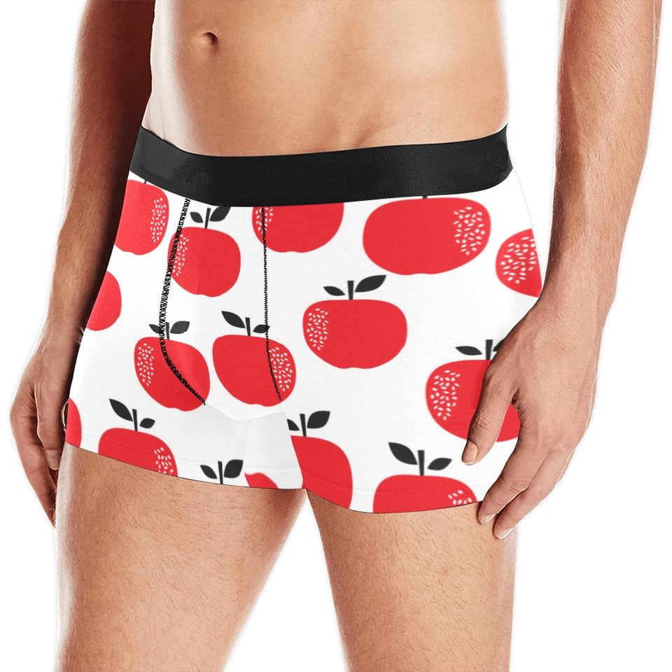 red apples white background Men's All Over Print Boxer Briefs Men's Underwear