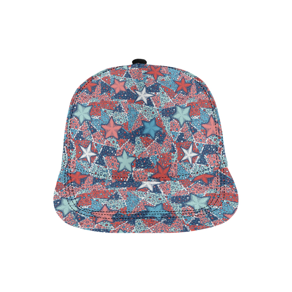 Hand drawn colorful starfish All Over Print Snapback Cap