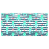 Cute octopuses heart striped background Tablecloth