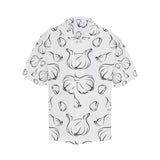 Garlic pattern black white Men's All Over Print Hawaiian Shirt