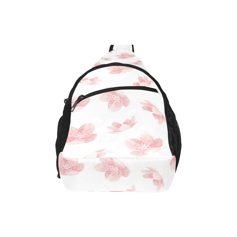 Pink sakura cherry blossom pattern All Over Print Chest Bag