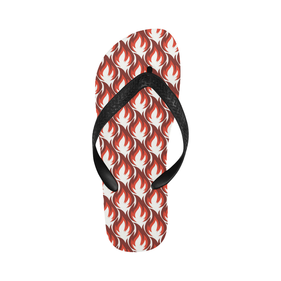 Fire flame symbol design pattern Unisex Flip Flops