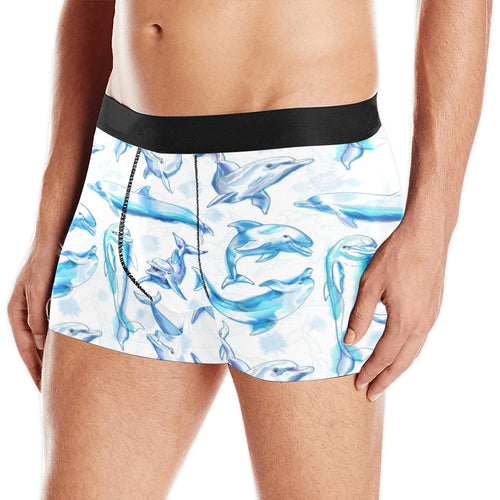 Watercolor dolphin pattern Men's All Over Print Boxer Briefs Men's Underwear