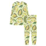 Durian leaves pattern background Women's All Over Print Pajama Set