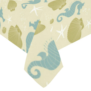 Seahorse shell starfish pattern background Tablecloth