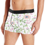 Beautiful pink lotus waterlily leaves pattern Men's All Over Print Boxer Briefs Men's Underwear