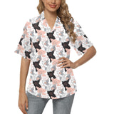 Pig Pattern Print Design 05 Women's All Over Print Hawaiian Shirt