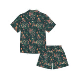 Snake forest pattern Kids' Boys' Girls' V-Neck Short Pajama Set