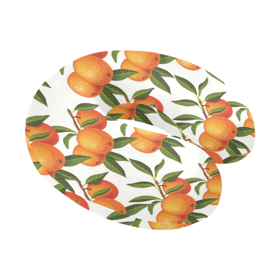 Oranges pattern background U-Shaped Travel Neck Pillow
