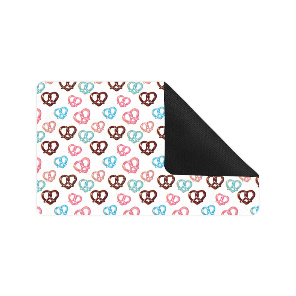 Pretzels Pattern Print Design 04 Doormat