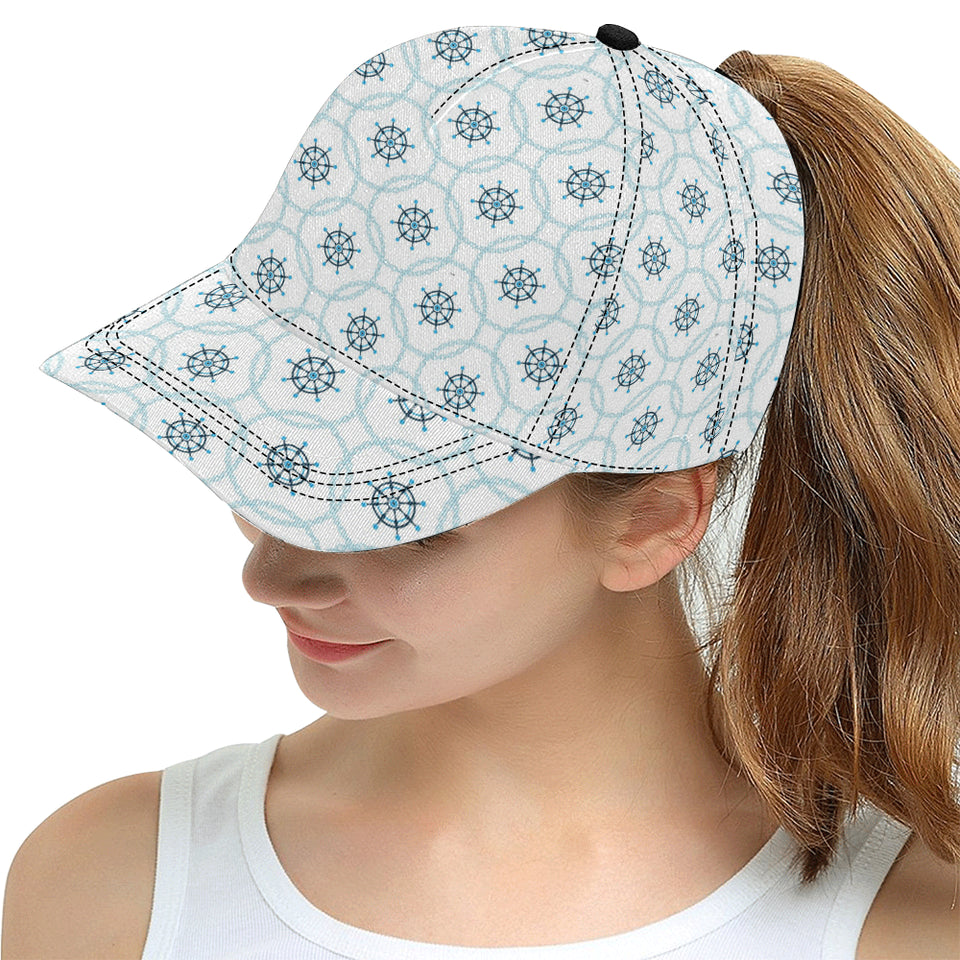 nautical steering wheel chain All Over Print Snapback Cap