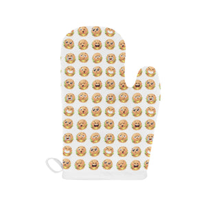 Hamburger Pattern Print Design 04 Heat Resistant Oven Mitts