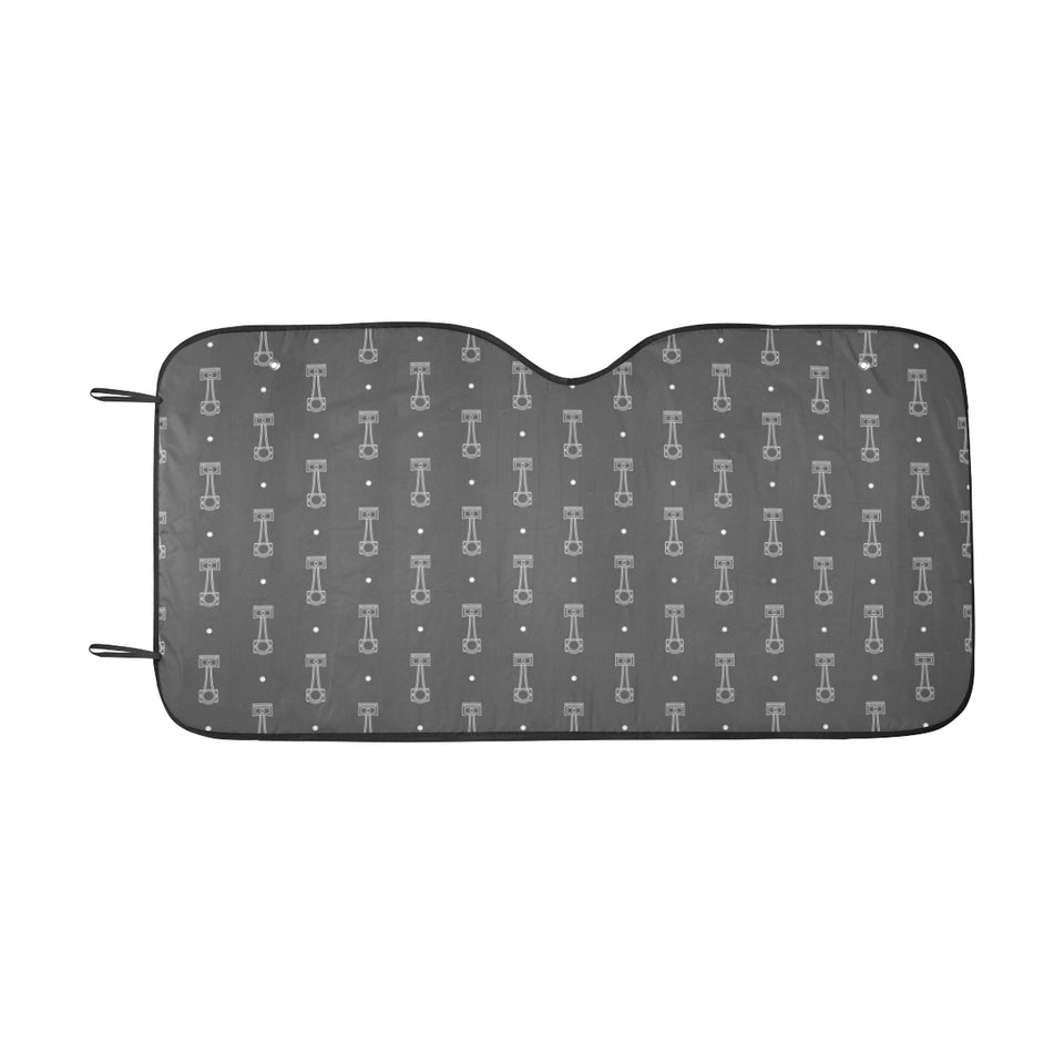 Engine Piston Black Background Pattern Print Desig Car Sun Shade