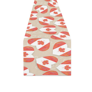 Canada Pattern Print Design 01 Table Runner