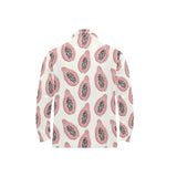 papaya pattern Men's Long Sleeve Polo Shirt